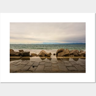 Stormy Coast at Piran, Slovenia Posters and Art